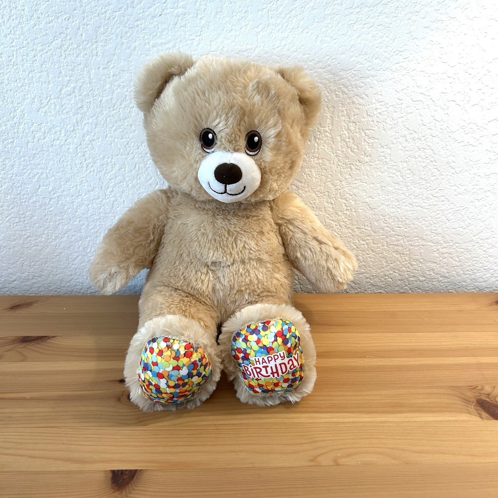 Build-A-Bear Birthday Treat Bear Plush Stuffed Animal BAB Brown